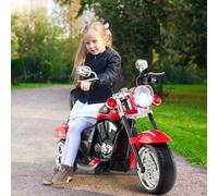 Costway Kids Motorcycle 6V Battery Powered 3-Wheel Electric Motorcycle in Red COSTWAY Red