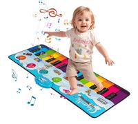 COSTWAY Kids Piano Mat, Floor Music Dance Mats with 8 Instrument Sounds, 24 Keys, Built-in Music, Large Touch Play Musical Carpet for Boys Girls (120 x 52cm)