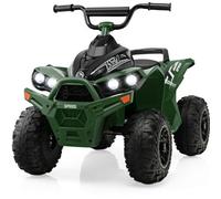 Costway Kids Ride On Atv 12V Battery-Powered Ride-On Vehicle W/led Lights-Green