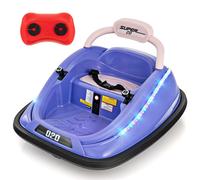 Costway Kids Ride-On Bumper Car Electric Children 360° Swivel Toy Car 12V in Purple COSTWAY Purple