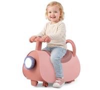 COSTWAY Kids Ride on Car, Foot-to-Floor Sliding Car with Music (Pink) | Headlights, Under Seat Storage & Anti-rollover Device, Toddler Push Along Toy for 12-36 Months Old Boys Girls
