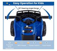 Costway Kids Ride On Electric Atv Toy Car - Blue