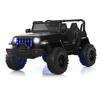 Costway Kids Ride on Truck 12V Battery Powered Ride on Car in Black COSTWAY Black