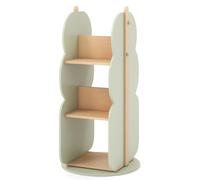 Costway Kid's Rotating Bookshelf 360° Display Corner Book Shelf-Green in Black COSTWAY Black