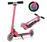 Costway Kids Scooter with Light Up Wheels Adjustable Height-Pink in Pink COSTWAY Pink