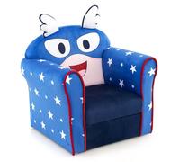 Costway Kids Sofa Children Armrest Upholstered Chair Cute Pattern Armchair Solid Frame