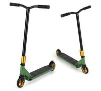 Costway Kids Stunt Scooter Pro Trick Scooter w/2 PU Wheels 10 Years & Up in Green COSTWAY Green