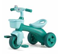 COSTWAY Kids Tricycle, Toddler Trike with Limited Steering, Ergonomic Seat, Bell, Front & Rear Storage Baskets, 3 Wheels Balance Bike for 3-5 Years Old (Green)