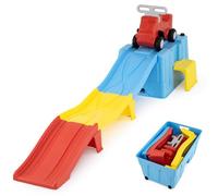 COSTWAY Kids Up & Down Roller Coaster (Blue + Yellow + Red)