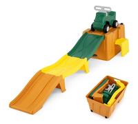 COSTWAY Kids Up & Down Roller Coaster (Green + Yellow + Orange)