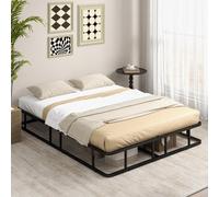 Costway King Size Bed Frame Metal Mattress Foundation Platform Bed Frame Slat Support