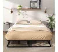 Costway King Size Bed Frame Metal Platform Bed Frame w/ Underbed Storage in Black COSTWAY Black