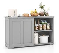 Costway Kitchen Buffet Sideboard Cabinet Server Table Floor Console Cupboard Sliding Door