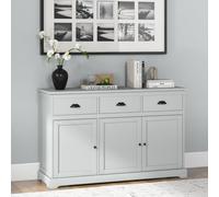 Costway Kitchen Buffet Sideboard Wooden Storage Cupboard Cabinet With 3 Drawers