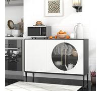 Costway Kitchen Buffet Storage Cabinet Freestanding Cupboard Sideboard W/ 3 Doors