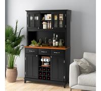 Costway Kitchen Storage Cabinet Freestanding Buffet Cupboard Sideboard Adjustable Shelf