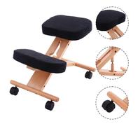 Costway Kneeling Chair Adjustable Height & Angle Ergonomic Stool w/ Padded Seat Black COSTWAY Black
