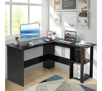 Costway L-Shaped Corner Computer Desk Pc Table Writing Desk Workstation Home Office