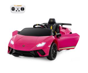 Costway Lamborghini Kids Ride On Car - Pink