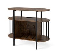 Costway Large Record Player Stand Turntable Stand Led Lights