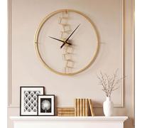 COSTWAY Large Wall Clock, 27”/68cm Metal Non-Ticking Decorative Clock, Battery-Operated Wall Decoration for Living Room Bedroom Kitchen (Nordic Style Big Clock)