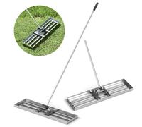 Costway Lawn Leveling Rake 91 Cm X 25 Cm Heavy Duty Level Lawn Tool-Silver