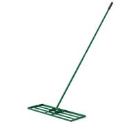 Costway Lawn Leveling Rake Heavy-Duty Metal Levelawn Tool w/Adjustable Handle in Green COSTWAY Green