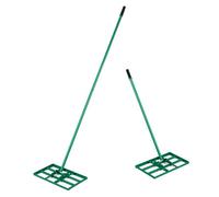 Costway Lawn Leveling Rake Metal Levelawn Tool With 43 X 25 Cm Plate 176Cm Adjustable Long Handle-Green