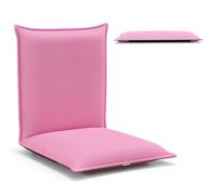 Costway Lazy Sofa Floor Chair Foldable Gaming Chair Recliner With 6 Adjustable Positions in Pink COSTWAY Pink