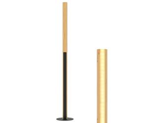 COSTWAY LED Floor Lamp, Bamboo Dimmable Standing Corner Lamp with 3 Color Temperatures & Foot Switch, Modern Tall Pole Reading Floor Light for Living Room Bedroom Office, 3000K-6000K