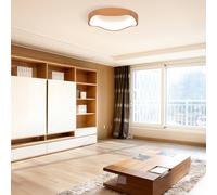 Costway LED Mount Ceiling Light Lamp Bedroom 18W Modern Ceiling Light in Natural COSTWAY Natural
