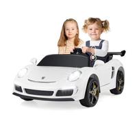 Ride On Car Battery Powered Electric Vehicle with Parent Remote Control-White - White