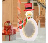 Costway Lighted Christmas Snowman 2D Xmas Decoration COSTWAY Multicolor