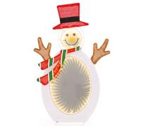 Costway Lighted Christmas Snowman 2D Xmas Decoration W/2 Infinity Tunnel Lights