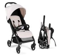 Costway Lightweight Baby Stroller Foldable Stroller w/Adjustable Backrest-Beige in Beige COSTWAY Beige