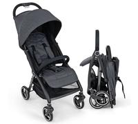 Costway Lightweight Baby Stroller Foldable Stroller w/Adjustable Backrest-Gray in Grey COSTWAY Grey