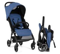 Costway Lightweight Baby Stroller Foldable Stroller w/Adjustable Backrest-Navy in Navy COSTWAY Navy