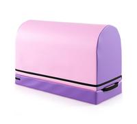 COSTWAY Mailbox Tumbling Mat, Gymnastics Vaulting Box with Carrying Handle, Premium PU Leather Tumbling Aid Trainer Vaulting Mat for 3-10 Year Old Kids in Homes Gyms Schools (Pink + Purple)
