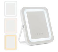 Costway Makeup Vanity Mirror Multi-occasion 3 Color LED Mirror with Smart Touch Control in White COSTWAY White