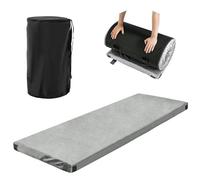 COSTWAY Memory Foam Camping Mattress, 6.5cm Thick Waterproof Roll Up Sleeping Mat with Zipper & Carry Bag, Portable Foldable Floor Guest Bed for Indoor Home, Outdoor Camping & Sleepover Use