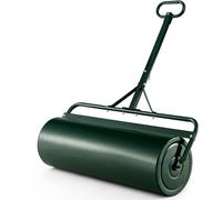 Costway Metal Lawn Roller Push/Tow-Behind Lawn Roller-Green in Green COSTWAY Green