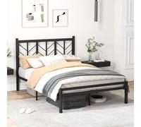 Costway Metal Platform Bed W/ Branch-Shaped Headboard Bed Frame Double Size