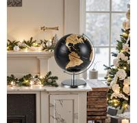 Costway Metallic Black World Globe 20CM Rotating Earth Globe w/Metal Stand COSTWAY Black
