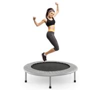 Costway Mini Folding Trampoline Children Foldable Fitness Rebounder-Grey