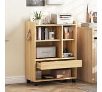 Costway Mobile Storage Cabinet Rolling File Cabinet W/ Drawer & Adjustable Shelves