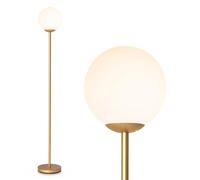 Costway Modern Globe Floor Lamp with Acrylic Lampshade & Foot Switch E27 Holder in Gold COSTWAY Gold
