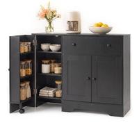Costway Modern Sideboard Wooden Coffee Bar Cabinet