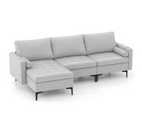 Costway Modular Sectional Sofa Couch Extra Large L-Shaped Sofa W/ 2 Usb Ports