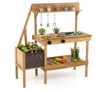 COSTWAY Mud Kitchen, Outdoor Kids Play Kitchen