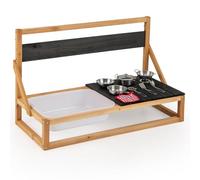 COSTWAY Mud Kitchen, Wall Mounted/Tabletop Kids Play Kitchen with Hanging Hooks, Blackboard, Sink, Cooking Accessories, Outdoor Pretend Kitchen Playset for Boys Girls Ages 3+